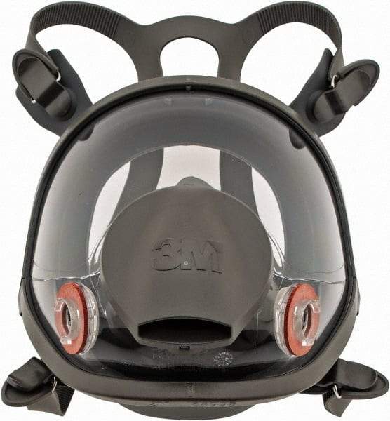 3M - Series 6000, Size M Full Face Respirator - 4-Point Suspension, Bayonet Connection - Exact Industrial Supply
