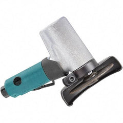 Dynabrade - 3" Wheel Diam, 20,000 RPM, Pneumatic Cutoff & Cutoff-Grinder Tool - Right Angle Handle, 1/4 NPT Inlet - Exact Industrial Supply