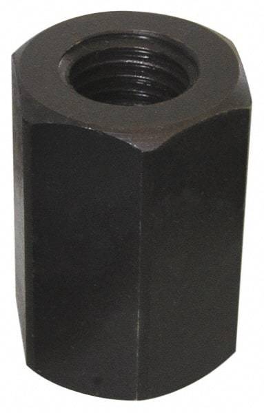 Value Collection - 3/4-10 UNC, 1-7/8" OAL Steel Standard Coupling Nut - Black Oxide Coated, 1-1/4" Width Across Flats - Exact Industrial Supply
