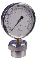Value Collection - 1,000 Max psi, 4 Inch Dial Diameter, Stainless Steel Pressure Gauge Guard and Isolator - 1% Accuracy, 18-8 Material Grade - Exact Industrial Supply