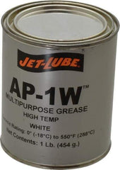 Jet-Lube - 1 Lb Can High Temperature Grease - White, High Temperature, 550°F Max Temp, NLGIG 2, - Exact Industrial Supply