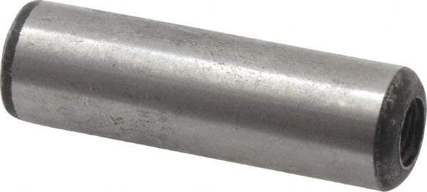 Value Collection - 3/8" Diam x 1-1/4" Pin Length Grade 8 Alloy Steel Pull Out Dowel Pin - 1 Rounded & 1 Threaded End - Exact Industrial Supply
