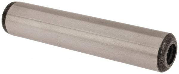 Value Collection - 1/2" Diam x 2-1/2" Pin Length Grade 8 Alloy Steel Pull Out Dowel Pin - 1 Rounded & 1 Threaded End - Exact Industrial Supply