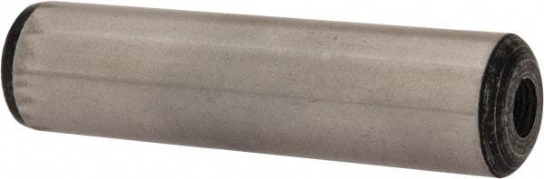 Value Collection - 5/8" Diam x 2-1/2" Pin Length Grade 8 Alloy Steel Pull Out Dowel Pin - 1 Rounded & 1 Threaded End - Exact Industrial Supply