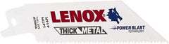 Lenox - 4" Long x 3/4" Thick, Bi-Metal Reciprocating Saw Blade - Tapered Profile, 14 TPI, Toothed Edge, Universal Shank - Exact Industrial Supply