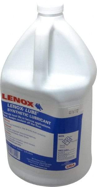 Lenox - Lenox Lube, 1 Gal Bottle Sawing Fluid - Synthetic - Exact Industrial Supply