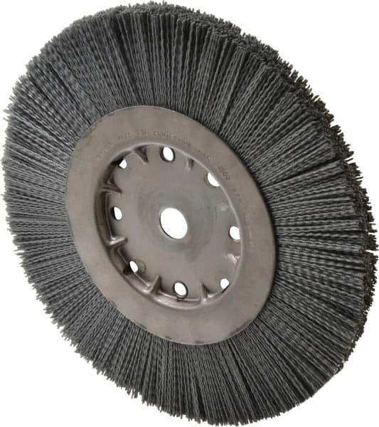 Anderson - 10" OD, 3/4" Arbor Hole, Crimped Nylon Wheel Brush - 1" Face Width - Exact Industrial Supply