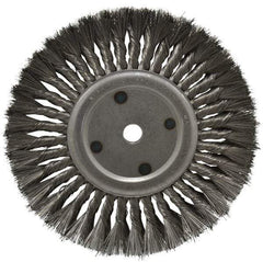 Anderson - 10" OD, 3/4" Arbor Hole, Knotted Steel Wheel Brush - 11/16" Face Width, 2-1/4" Trim Length, 0.016" Filament Diam, 4,500 RPM - Exact Industrial Supply