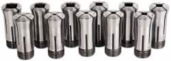 Collet Set: 11 Pc, 1/8 to 3/4″ Capacity Increments of 1/16″