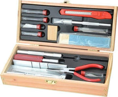 Excel - Ship Modeler's Tool Set - 32 Pieces, Includes Deluxe Large Wooden Chest Boxed - Exact Industrial Supply