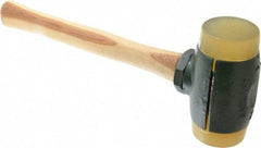 Garland - 6-1/2 Lb Head 2-3/4" Face Urethane Split Head Hammer with Faces - Wood Handle - Exact Industrial Supply