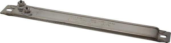 Value Collection - 14" OAL, 120 Volt, Offset Terminal, Stainless Steel High Density Strip Finned Heater - 500 Watt, 14 Watts per Sq In - Exact Industrial Supply