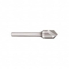 SGS - 1" Head Diam, 1/2" Shank Diam, 1 Flute 82° Solid Carbide Countersink - Exact Industrial Supply