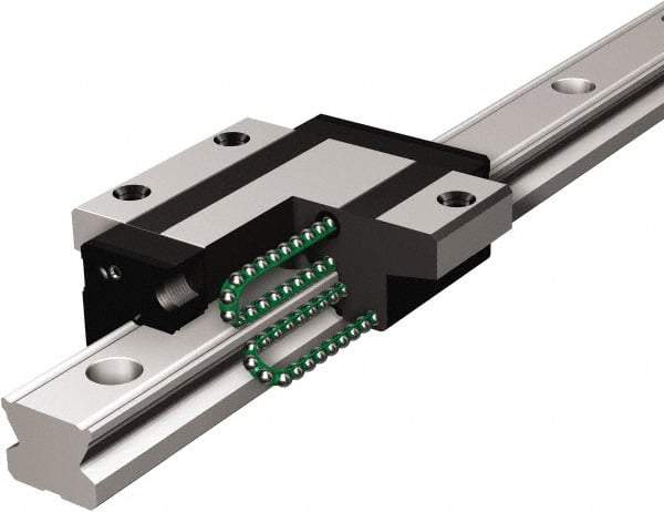 THK - 640mm OAL x 23mm Overall Width x 18mm Overall Height Horizontal Mount SSR Rail - 60mm Between Holes, 7 x 11 x 9mm Hole Size - Exact Industrial Supply