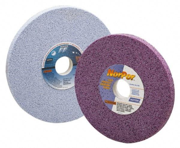 Norton - 12" Diam x 3" Hole x 1" Thick, H Hardness, 60 Grit Surface Grinding Wheel - Ceramic, Type 1, Medium Grade, 2,710 Max RPM, Vitrified Bond, No Recess - Exact Industrial Supply