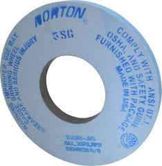 Norton - 12" Diam x 5" Hole x 1" Thick, J Hardness, 80 Grit Surface Grinding Wheel - Ceramic, Type 1, Medium Grade, 2,070 Max RPM, Vitrified Bond, No Recess - Exact Industrial Supply