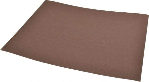 Norton - 400 Grit Aluminum Oxide Sanding Sheet - 11" Long x 9" Wide, Extra Fine Grade, J-Weighted Cloth Backing - Exact Industrial Supply