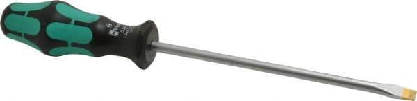 Wera - 287mm OAL Standard Slotted Screwdriver - Round Shank, Ergonomic Handle - Exact Industrial Supply