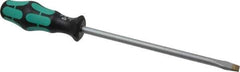 Wera - 312mm OAL Standard Slotted Screwdriver - Round Shank, Ergonomic Handle - Exact Industrial Supply