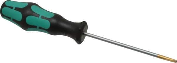 Wera - 198mm OAL Standard Slotted Screwdriver - Round Shank, Ergonomic Handle - Exact Industrial Supply