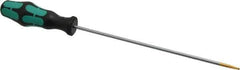 Wera - 298mm OAL Standard Slotted Screwdriver - Round Shank, Ergonomic Handle - Exact Industrial Supply