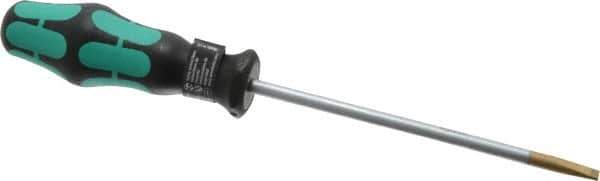 Wera - 223mm OAL Standard Slotted Screwdriver - Round Shank, Ergonomic Handle - Exact Industrial Supply