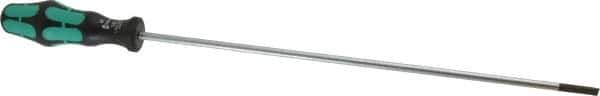 Wera - 398mm OAL Standard Slotted Screwdriver - Round Shank, Ergonomic Handle - Exact Industrial Supply