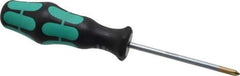 Wera - #1, 7" OAL, Standard Phillips Screwdriver - 3-1/8" Blade Length, Round Shank, Ergonomic Handle - Exact Industrial Supply