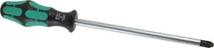 Wera - #4, 12-1/4" OAL, Standard Phillips Screwdriver - 8" Blade Length, Round Shank, Ergonomic Handle - Exact Industrial Supply