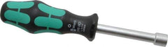 Wera - 7/16" Hollow Shaft Nutdriver - Ergonomic Handle, 7-3/4" OAL - Exact Industrial Supply