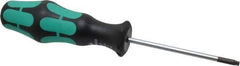 Wera - T15 Torx Driver - 3-3/16" Blade Length, 6-7/8" OAL, Ergonomic Handle - Exact Industrial Supply