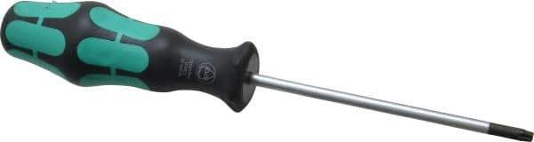 Wera - T20 Torx Driver - 4" Blade Length, 7-7/8" OAL, Ergonomic Handle - Exact Industrial Supply