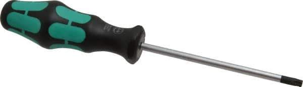 Wera - T27 Torx Driver - 4-1/4" Blade Length, 8-3/4" OAL, Ergonomic Handle - Exact Industrial Supply