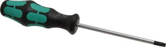 Wera - T27 Torx Driver - 4-1/4" Blade Length, 8-3/4" OAL, Ergonomic Handle - Exact Industrial Supply