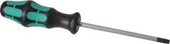 Wera - T30 Torx Driver - 4-1/4" Blade Length, 8-3/4" OAL, Ergonomic Handle - Exact Industrial Supply
