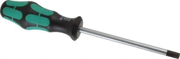 Wera - T45 Torx Driver - 5" Blade Length, 9-5/8" OAL, Ergonomic Handle - Exact Industrial Supply