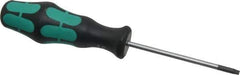 Wera - T15 Torx Driver - 3-3/16" Blade Length, 6-7/8" OAL, Ergonomic Handle - Exact Industrial Supply