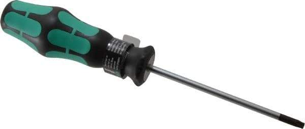 Wera - T20 Torx Driver - 4" Blade Length, 7-7/8" OAL, Ergonomic Handle - Exact Industrial Supply