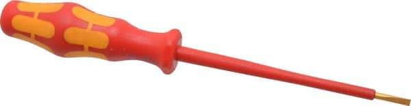 Wera - 181mm OAL Standard Slotted Screwdriver - Round Shank, Ergonomic Handle - Exact Industrial Supply