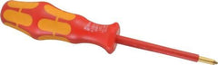 Wera - #1, 7" OAL, Insulated Phillips Screwdriver - 3-1/8" Blade Length, Round Shank, Ergonomic Handle - Exact Industrial Supply