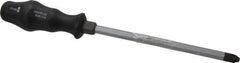 Wera - #4, 12-3/8" OAL, Demolition Phillips Screwdriver - 8" Blade Length, Hexagon Shank, Ergonomic Handle - Exact Industrial Supply