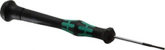 Wera - Electronic/Electrostatic Slotted Screwdriver - 40mm Blade Length, Round Shank, Ergonomic Handle - Exact Industrial Supply