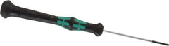 Wera - 1.8mm Blade Width, Electronic/Electrostatic Slotted Screwdriver - 60mm Blade Length, Round Shank, Ergonomic Handle - Exact Industrial Supply