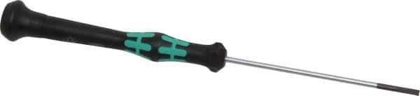 Wera - Electronic/Electrostatic Slotted Screwdriver - 80mm Blade Length, Round Shank, Ergonomic Handle - Exact Industrial Supply