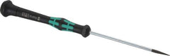 Wera - Electronic/Electrostatic Slotted Screwdriver - 80mm Blade Length, Round Shank, Ergonomic Handle - Exact Industrial Supply