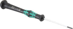 Wera - #00, 6-1/8" OAL, Electronic/Electrostatic Phillips Screwdriver - 2-3/8" Blade Length, Round Shank, Ergonomic Handle - Exact Industrial Supply