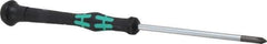 Wera - #1, 6-1/8" OAL, Electronic/Electrostatic Phillips Screwdriver - 3-1/8" Blade Length, Round Shank, Ergonomic Handle - Exact Industrial Supply