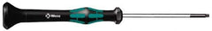 Wera - T20 Torx Driver - 2-3/8" Blade Length, 6-3/16" OAL, Micro Handle - Exact Industrial Supply