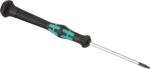 Wera - T7 Torx Driver - 2-3/8" Blade Length, 6-3/16" OAL, Micro Handle - Exact Industrial Supply