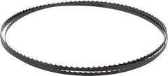 Starrett - 4 TPI, 6' 8" Long x 1/4" Wide x 0.025" Thick, Welded Band Saw Blade - Carbon Steel, Toothed Edge, Raker Tooth Set, Flexible Back, Contour Cutting - Exact Industrial Supply